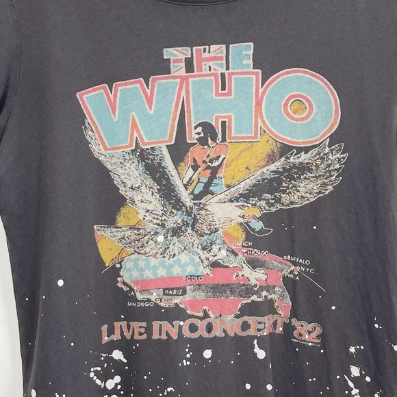 Chaser Revolve The Who In Concert 82 Vintage Style T Shirt - Picture 4 of 9